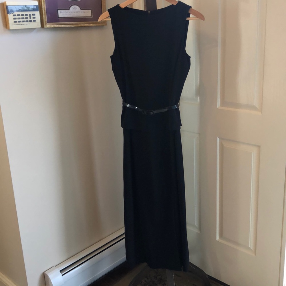JONES NEW YORK Basic Black Midi Dress Size 6 Lined